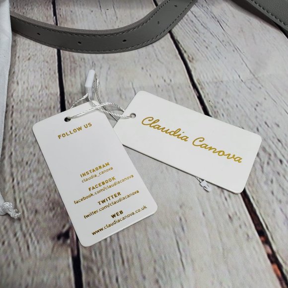 NWT Claudia Canova Grey Croc Flap Over Bac… - Picture 3 of 5